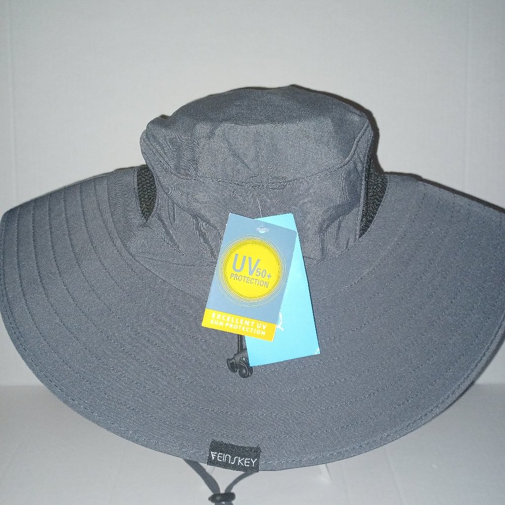 EINSKEY UPF 50+ UV PROTECTION WATERPROOF HAT GRAY BLACK UNISEX